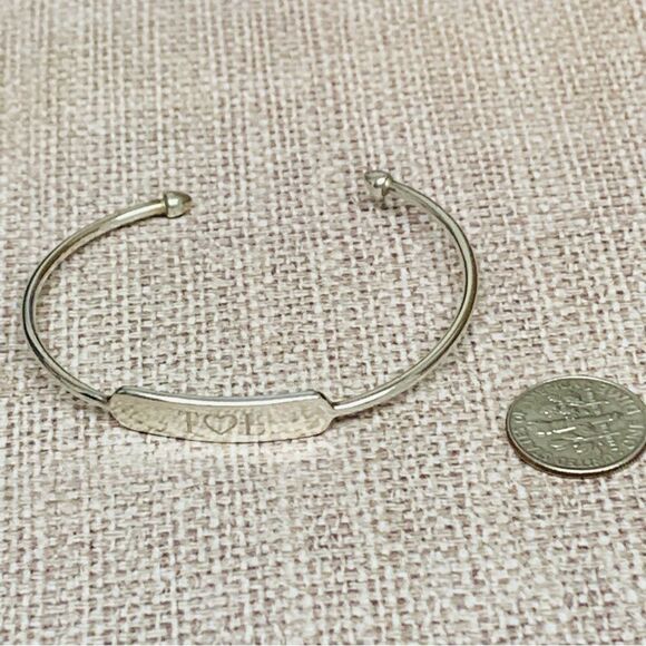 Stella & Dot Sterling Silver Engraved Cuff Bracelet - Picture 1 of 3